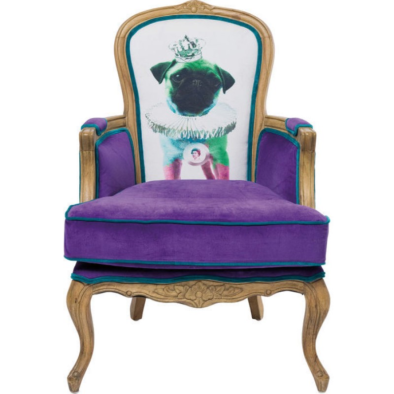 Villa Armchair Grandfather Mops Purple